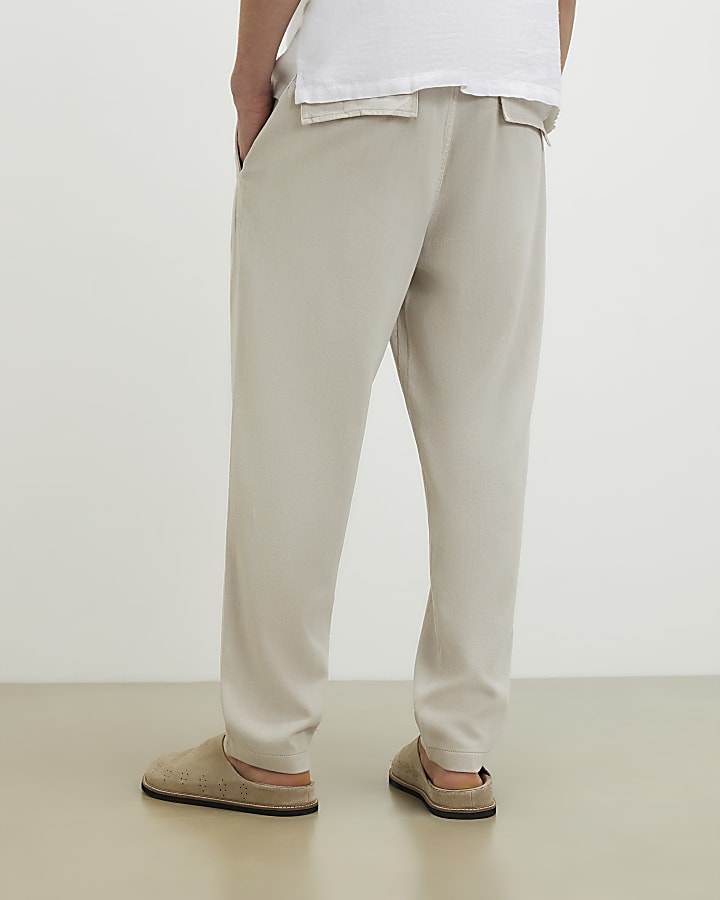 Beige Slim Fit Joggers