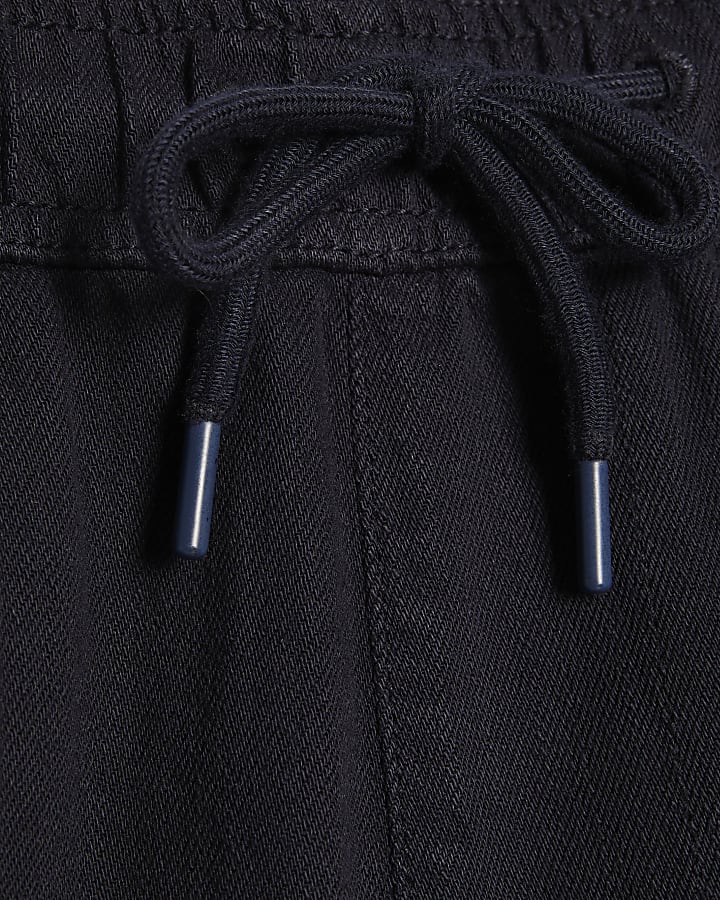 Navy Regular Fit Cargo Trousers