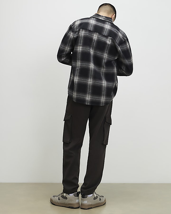 Brown Regular Fit Cargo Trousers