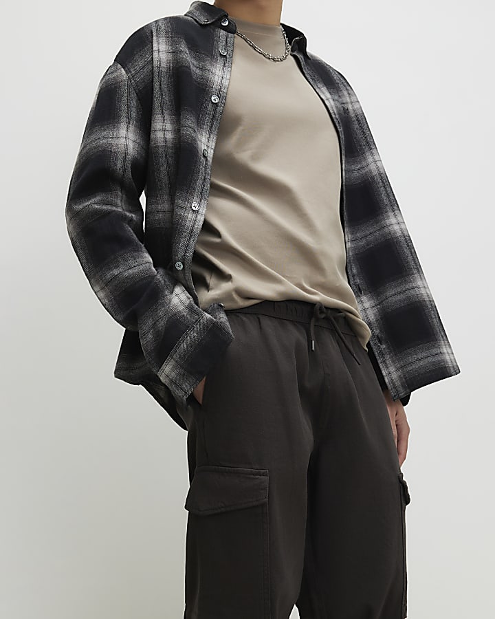 Brown Regular Fit Cargo Trousers