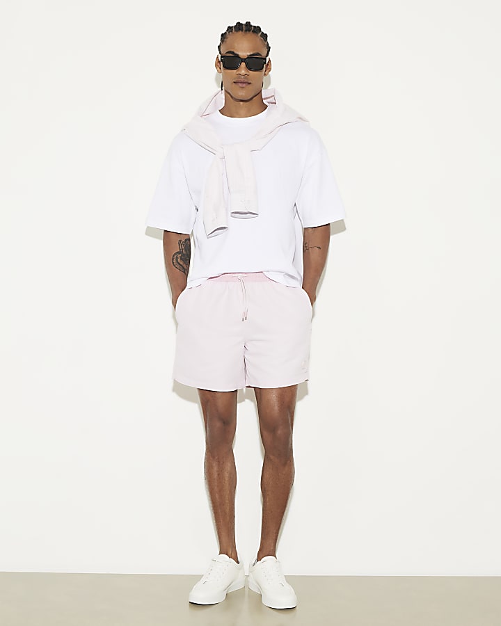 Pink Colourblock Swim Shorts