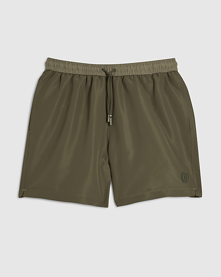 Green Colourblock Swim Shorts
