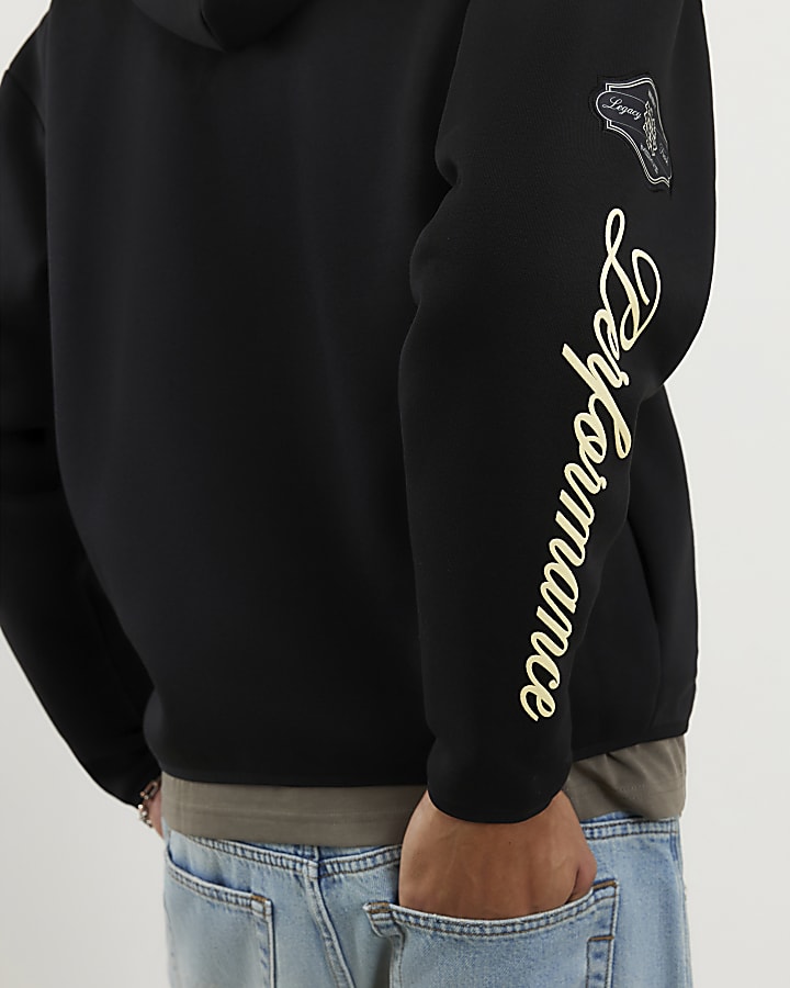 Black Penrose Legacy Zip Through Hoodie