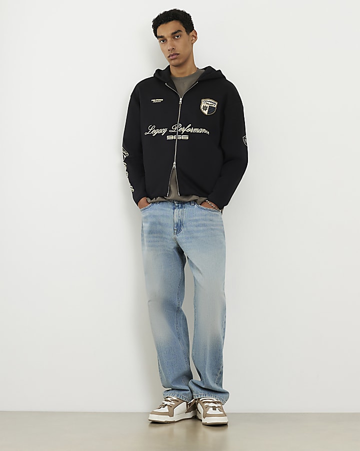 Black Penrose Legacy Zip Through Hoodie