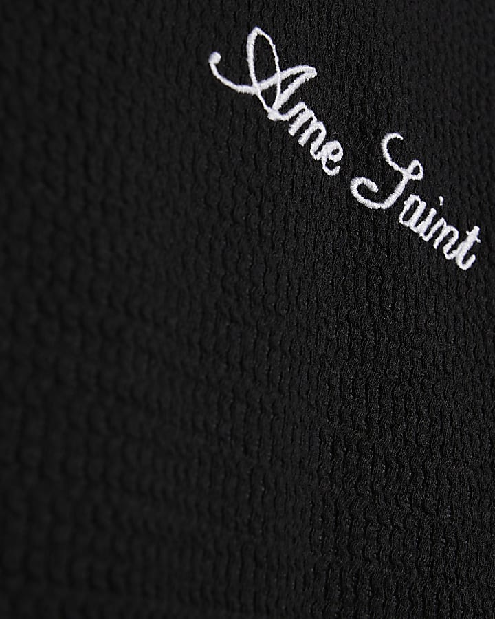 Black Crinkle Bandana Patch T-Shirt