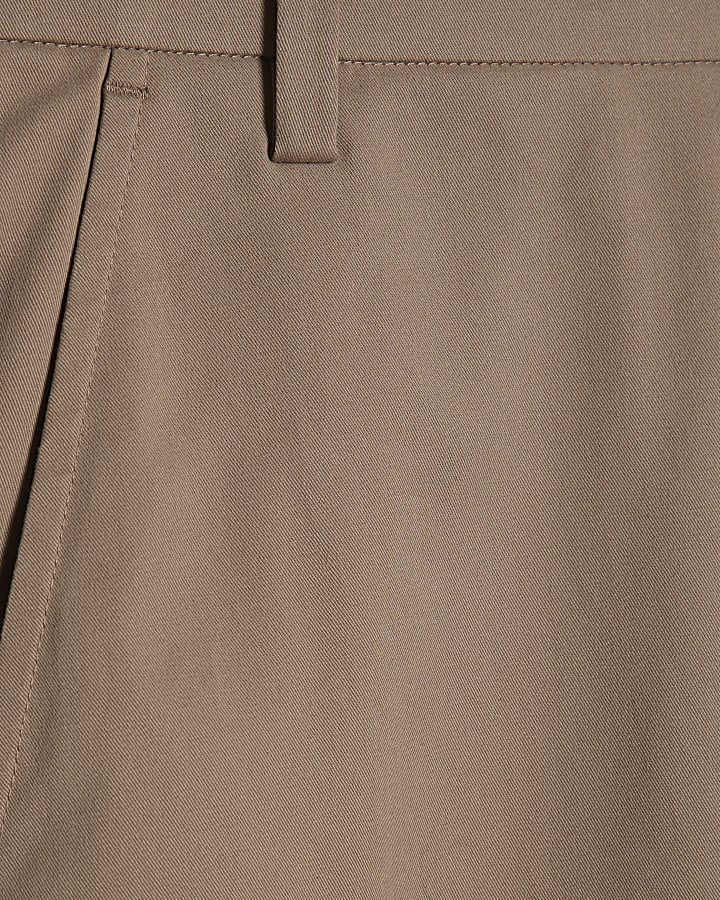 Beige Barrel Fit Trousers