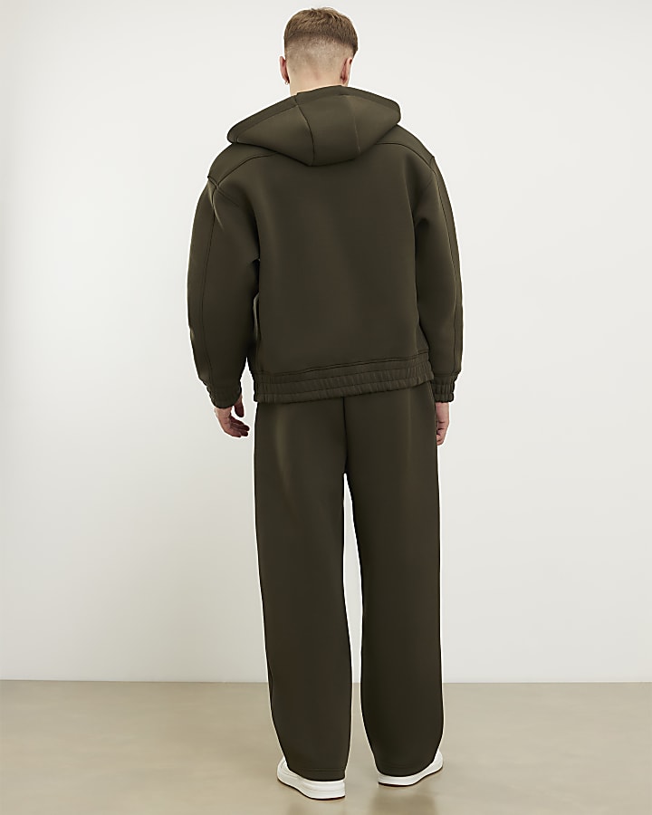 Khaki Wide Leg Premium Joggers