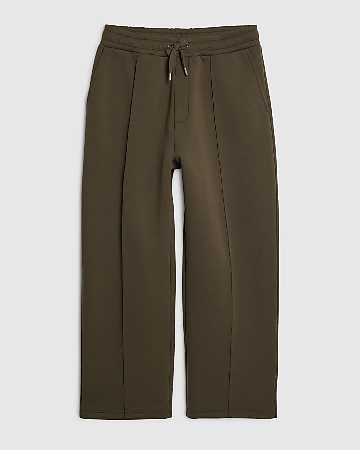 Khaki Wide Leg Premium Joggers