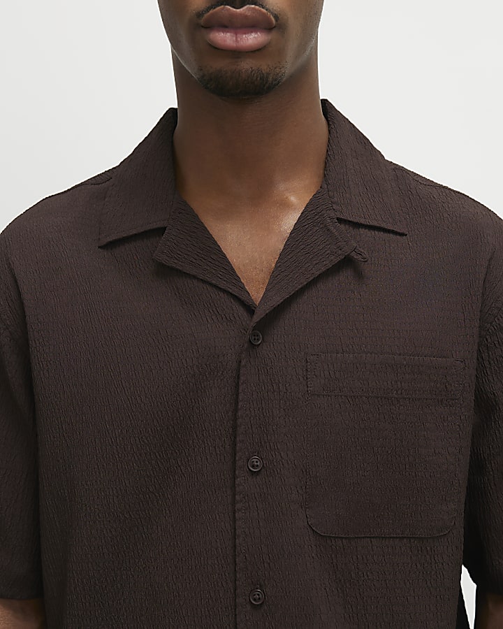 Brown Regular Fit Shirt