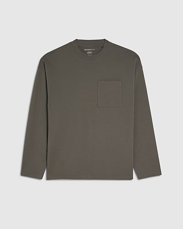 Khaki Oversized Fit T-Shirt