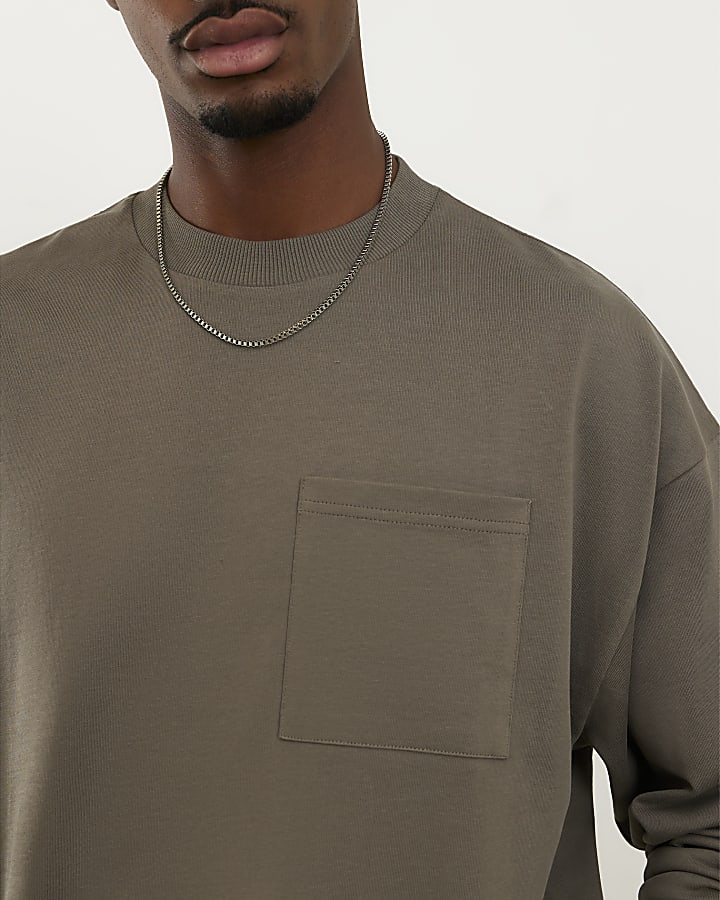 Khaki Oversized Fit T-Shirt