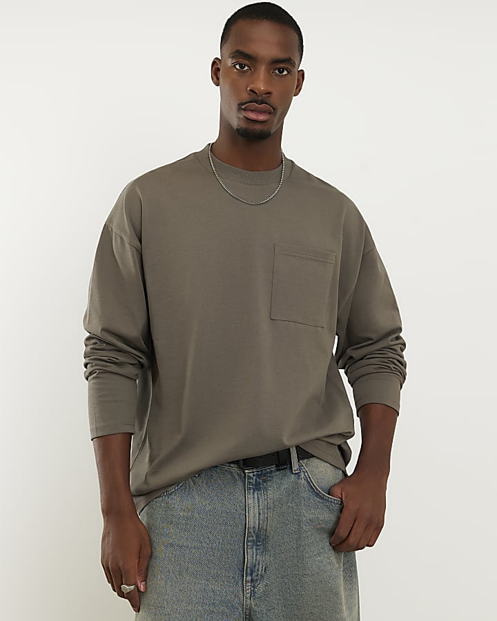 Khaki Oversized Fit T-Shirt