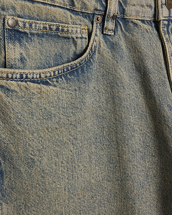 Blue Washed Loose Fit Jeans