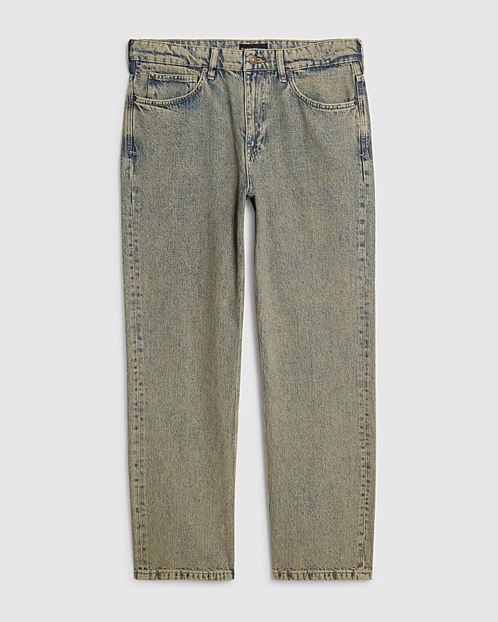 Blue Washed Loose Fit Jeans