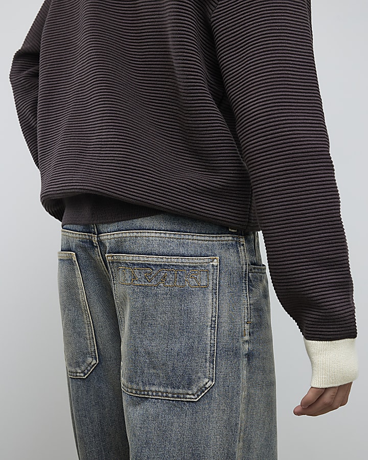 Blue Baggy Fit Jeans