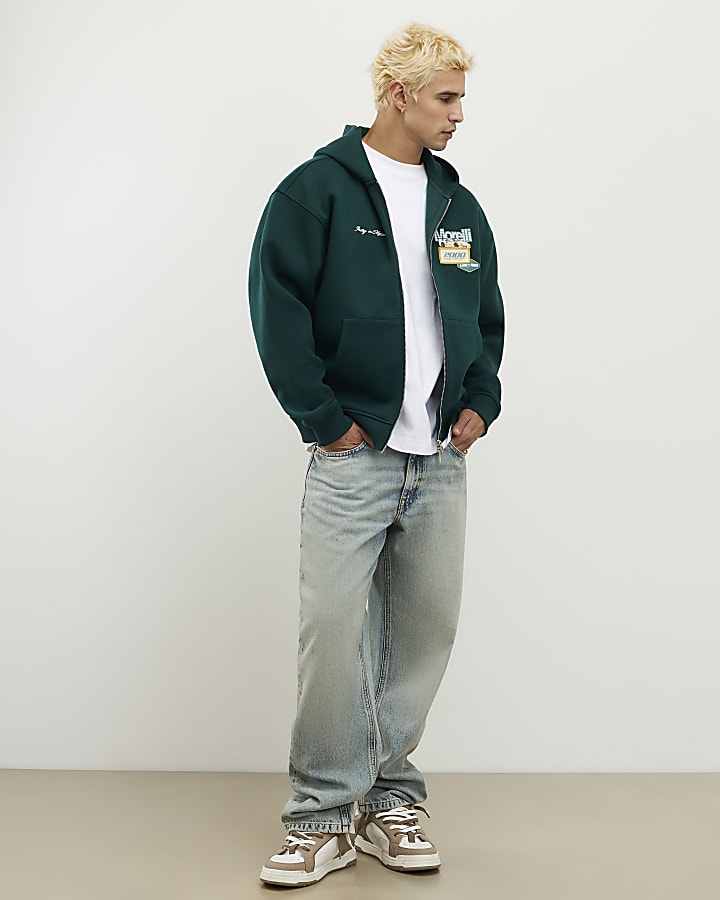 Green Oversized Fit Morelli Hoodie