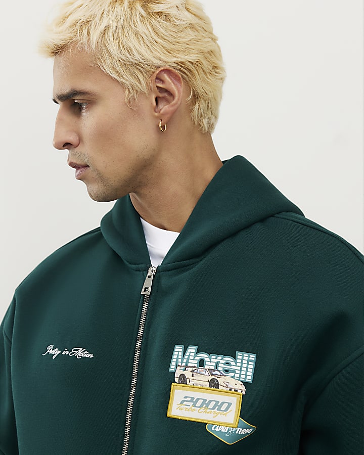 Green Oversized Fit Morelli Hoodie