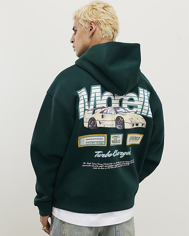 Green Oversized Fit Morelli Hoodie