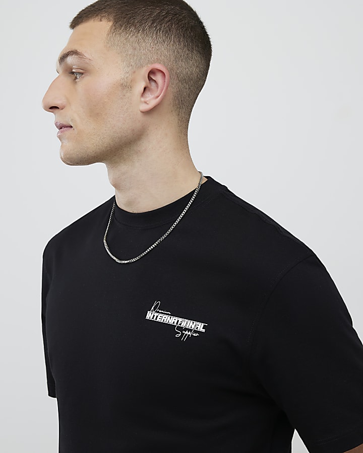 Black Regular Fit PRP Badge T-Shirt