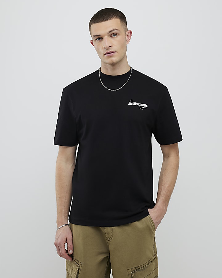 Black Regular Fit PRP Badge T-Shirt