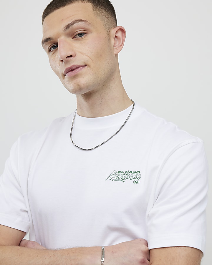 White Regular Fit Montprix Truck T-Shirt