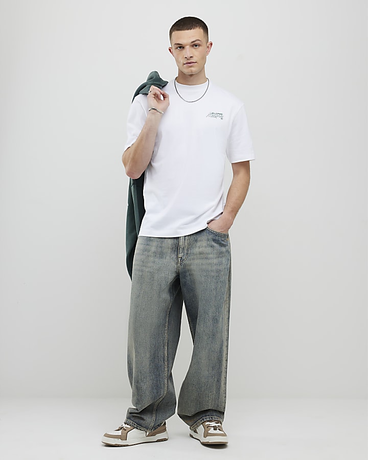 White Regular Fit Montprix Truck T-Shirt