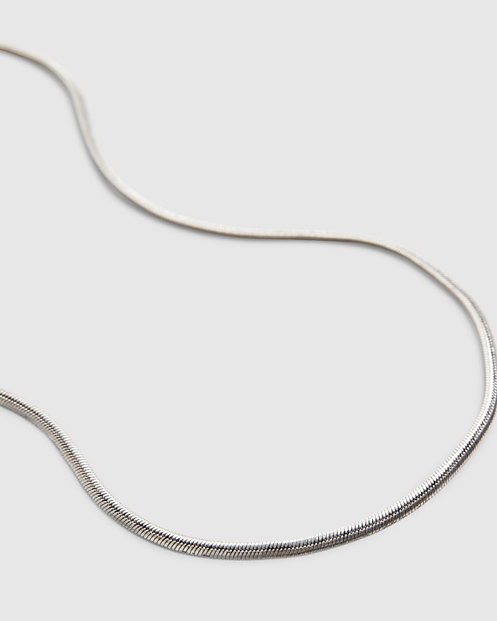 Silver Snake Chain Necklace Pack Of 2