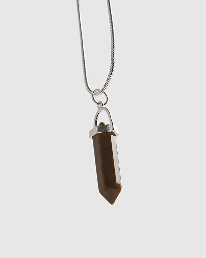 Brown Shard Pendant Necklace