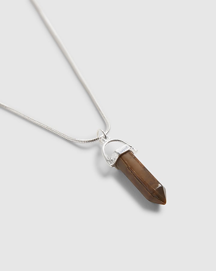 Brown Shard Pendant Necklace