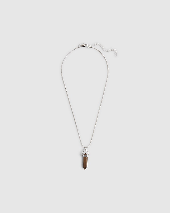 Brown Shard Pendant Necklace