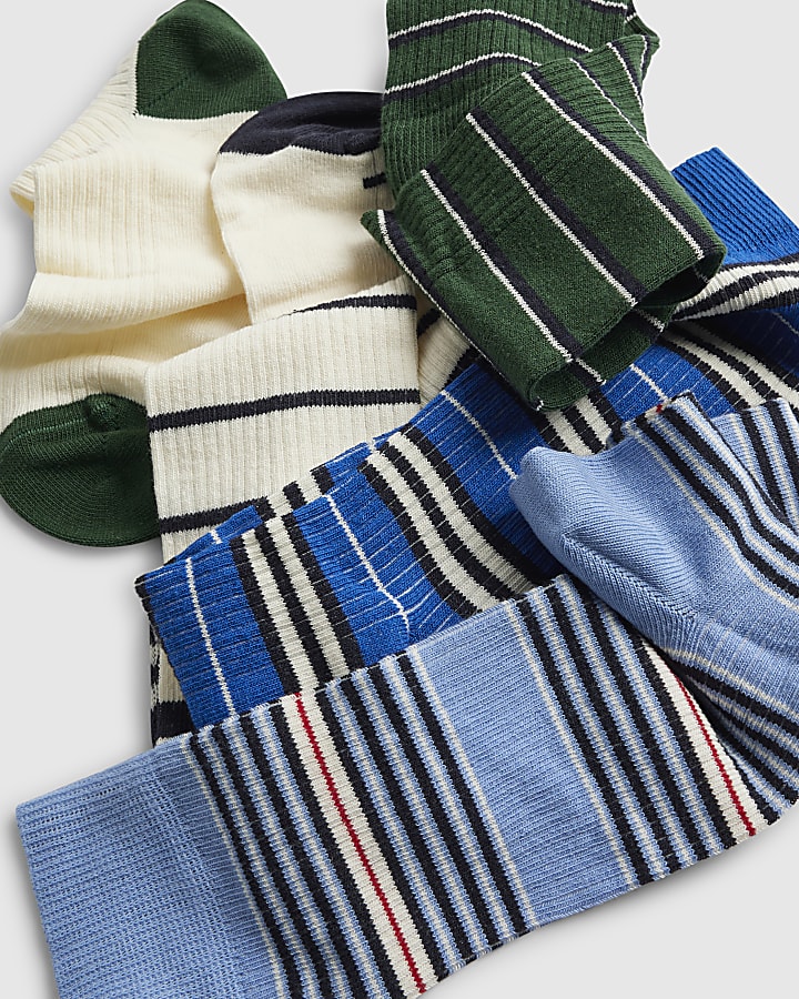 Multi Colour Stripe Pack Of 5 Socks
