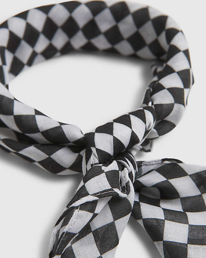 Black Check Bandana