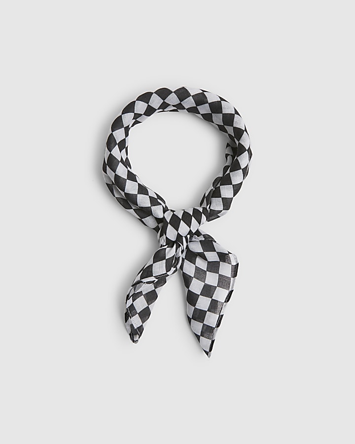 Black Check Bandana
