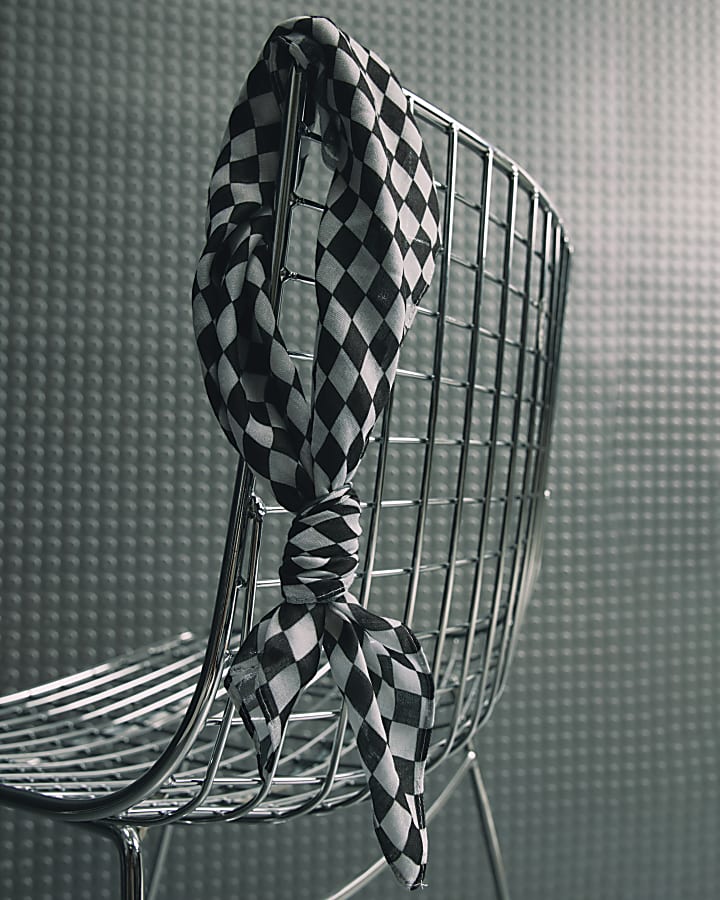 Black Check Bandana