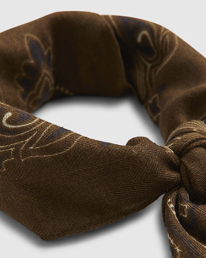 Khaki Paisley Bandana