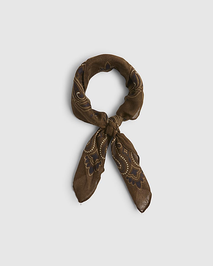 Khaki Paisley Bandana