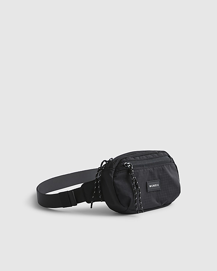 Black Ripstop Mini Crossbody Bag