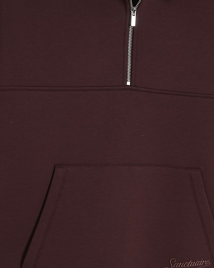 Red Regular Fit Premium Rugby Sweatshirt