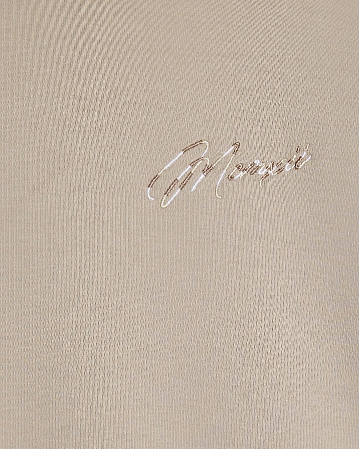 Beige Oversized Fit MCMXII Script Hoodie