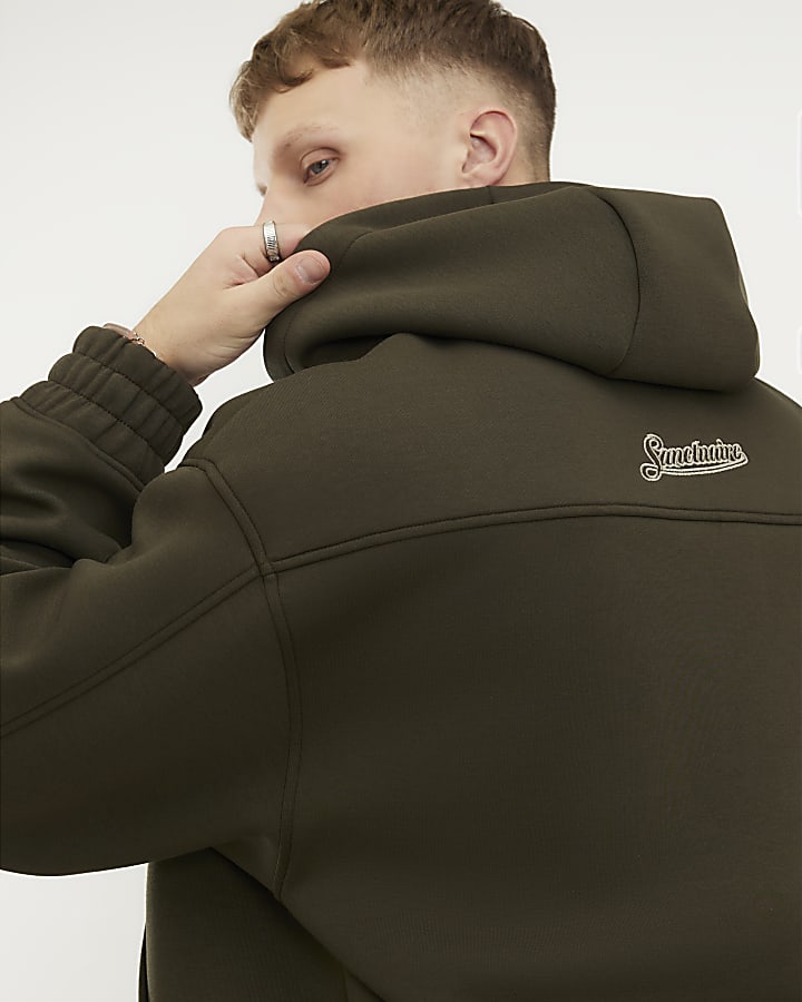 Khaki Oversized Premium Sanctuaire Hoodie
