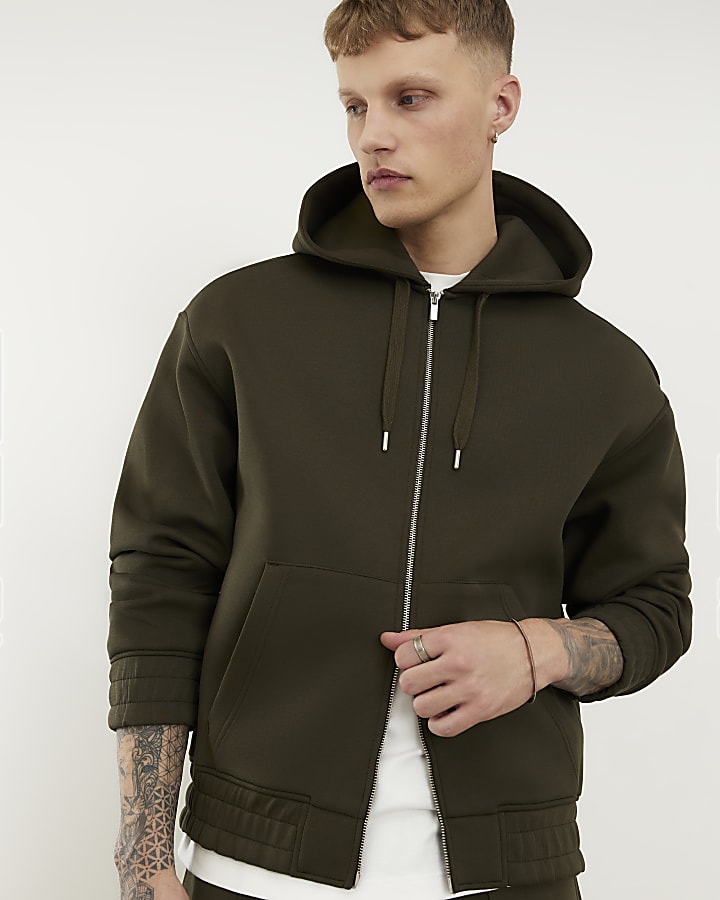Khaki Oversized Premium Sanctuaire Hoodie