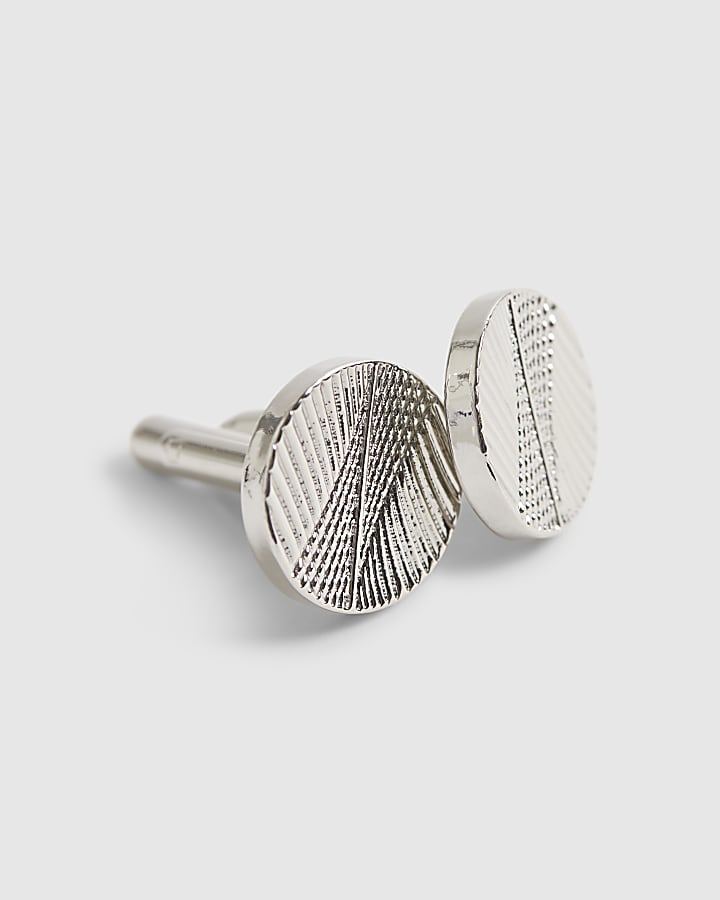 Silver Textured Cufflinks