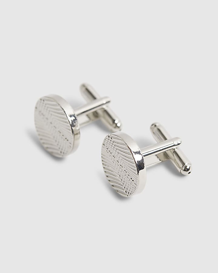 Silver Textured Cufflinks