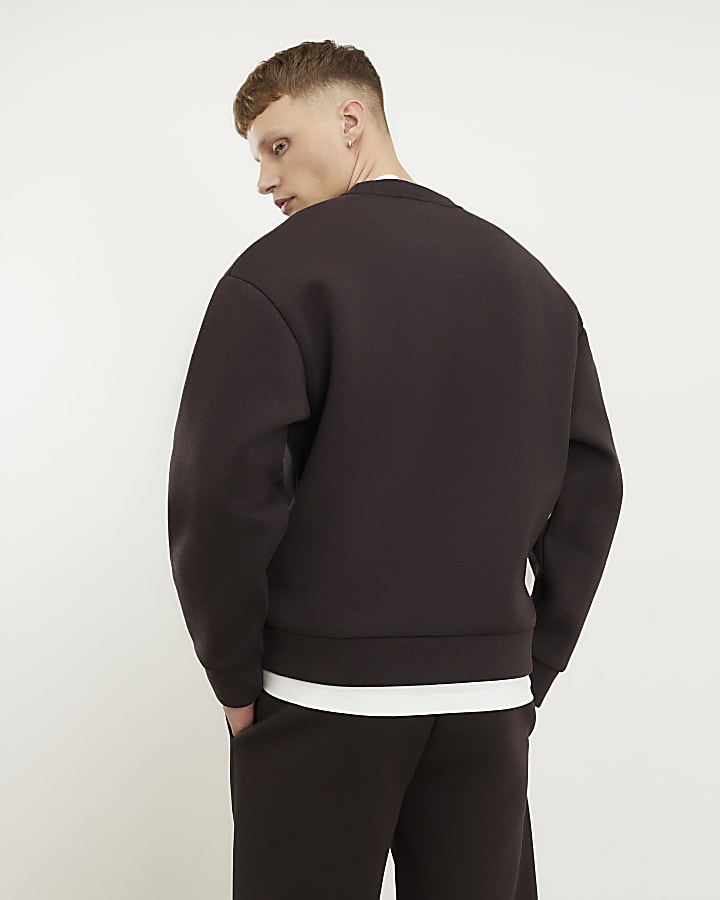 Brown Oversized Premium Sweatshirt