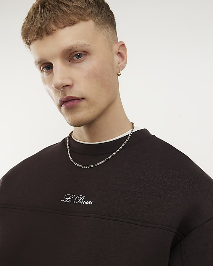 Brown Oversized Premium Sweatshirt