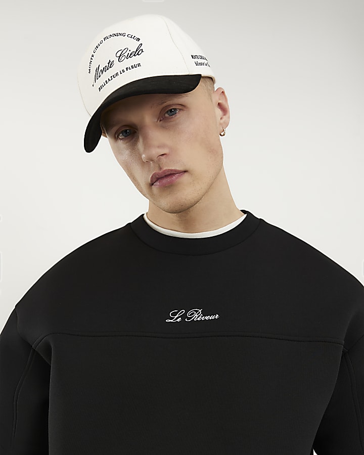 Black Oversized Premium Embroiderd Sweatshirt