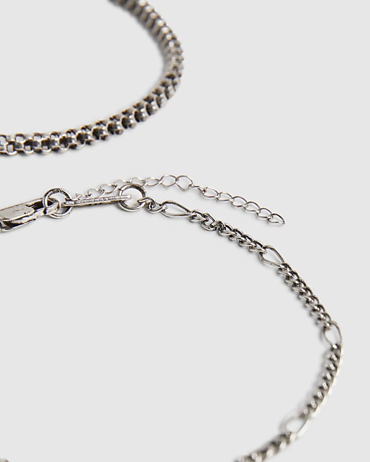 Silver Chain Pack Of 3 Bracelets