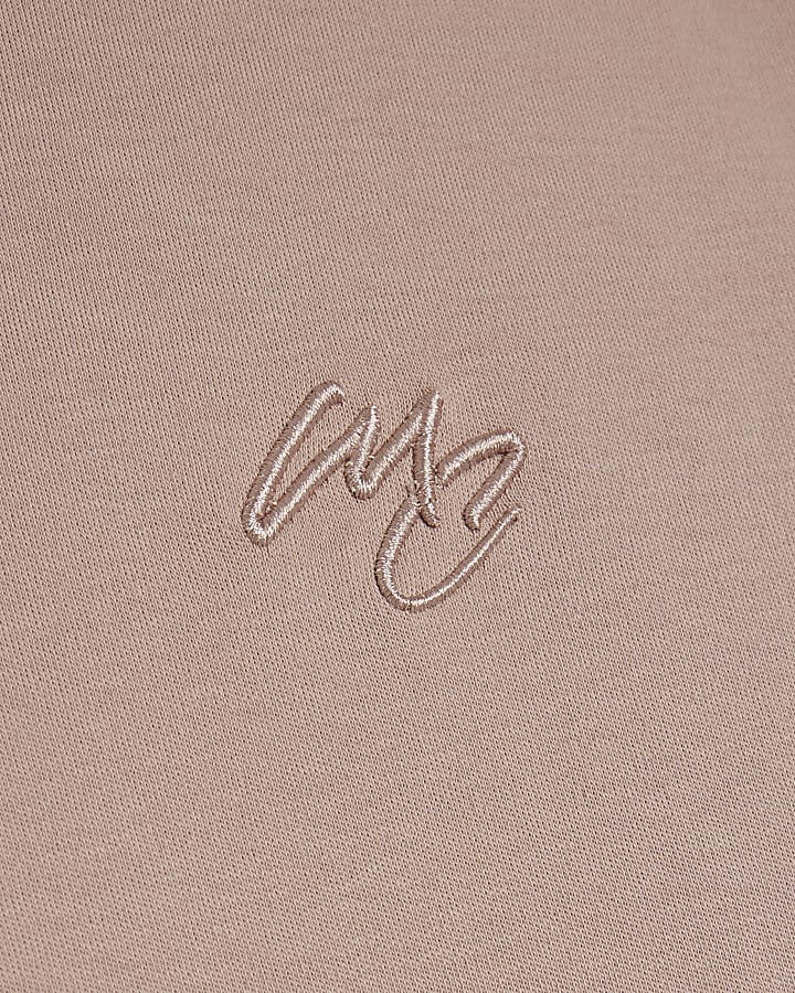 Pink Slim Fit MCM Embroidered T-Shirt