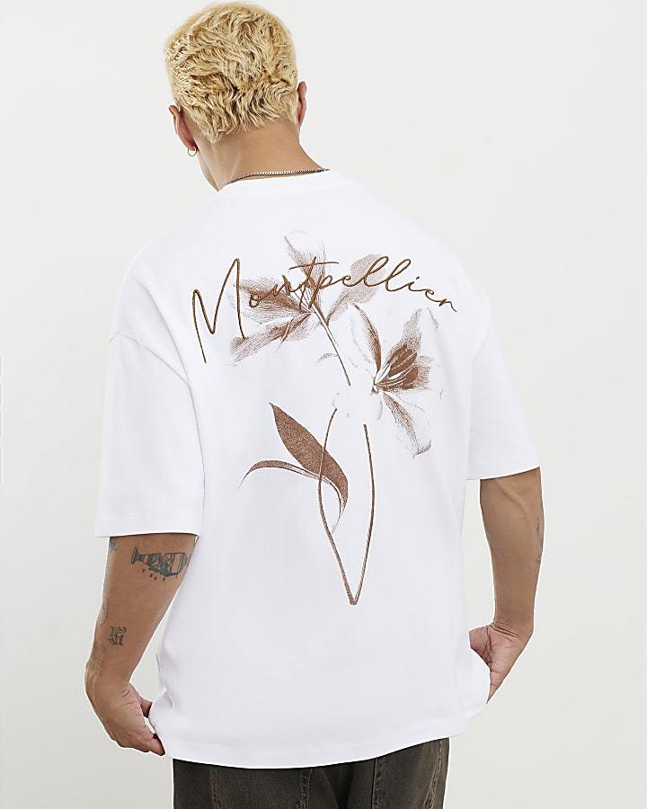 White Montpellier Floral T-Shirt