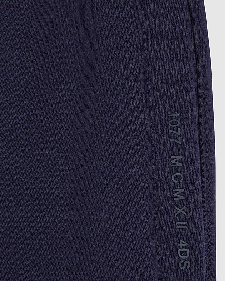 Navy Wide Fit Pintuck Joggers